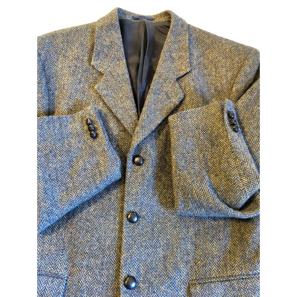 Herringbone Wool Sports Jacket Blazer Men 40R Ireland AVOCA Wicklow Cty Classic